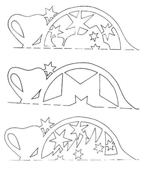 Объемные новогодние шарики из вытынанок