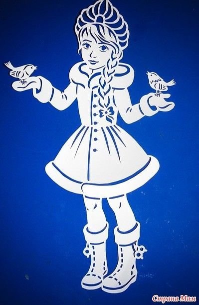 Украшения на окна Снегурочка