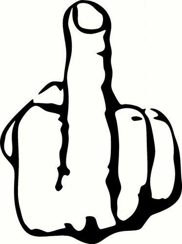 Фак на прозрачном фоне