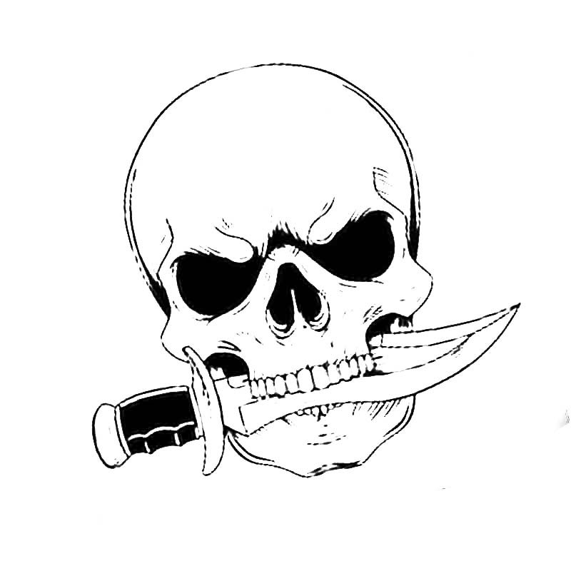 Череп раскраска