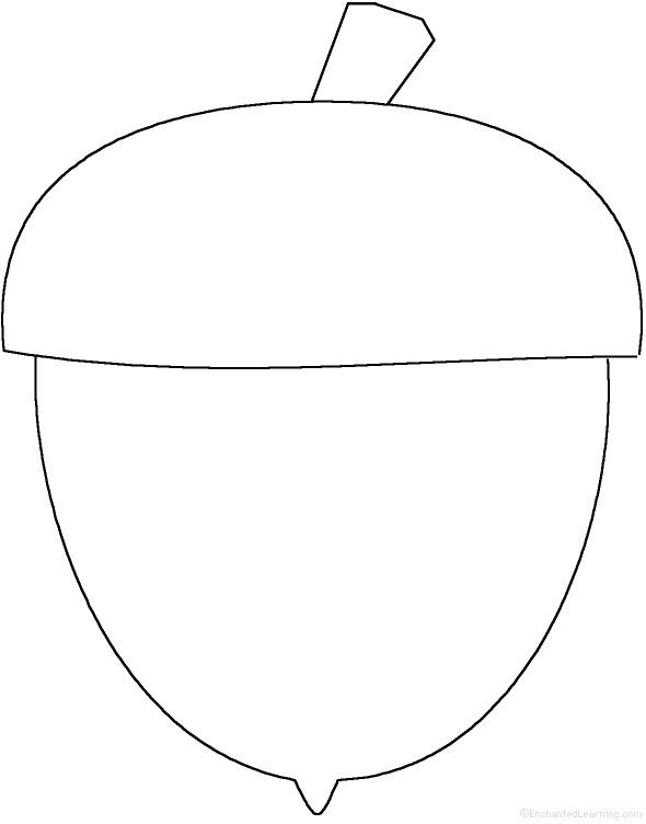 Желудь трафарет для вырезания