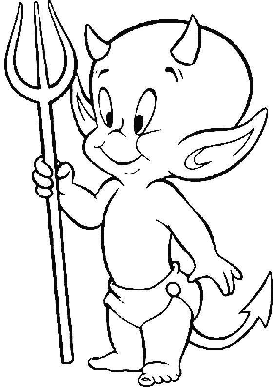 Чертенок рисунок для детей