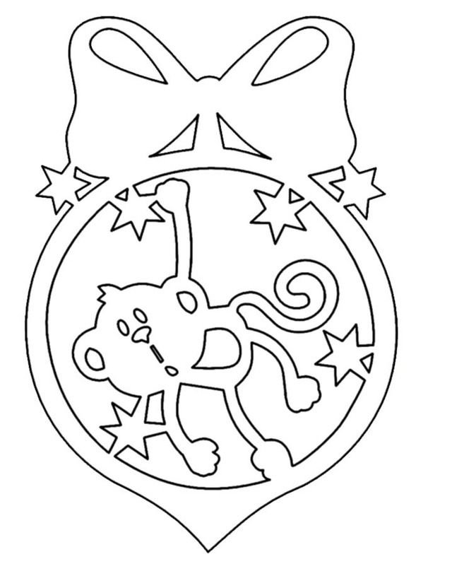 Вытынанки новогодние шары