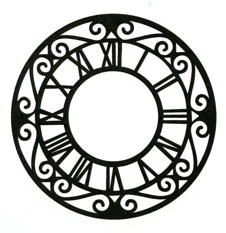 Трафарет часов для вырезания