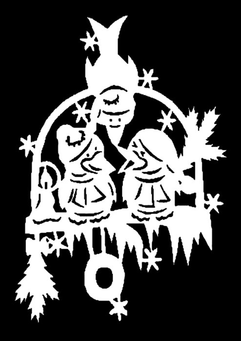 Гномы вытынанки на окна