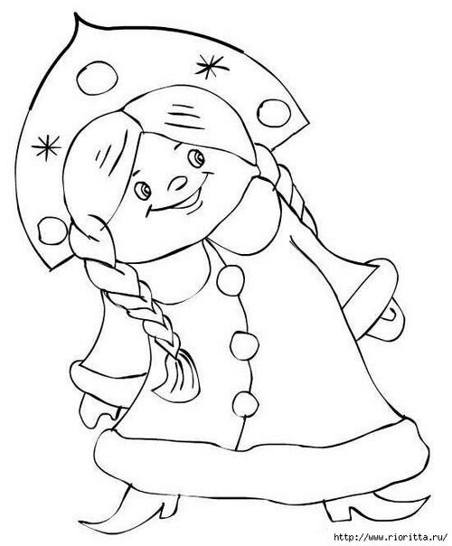 Раскраска Снегурочки