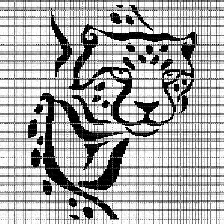 Леопард тату эскиз