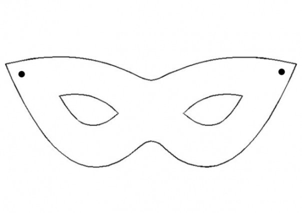 Карнавальная маска шаблон