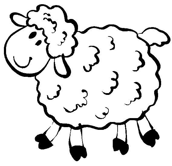 Овечка раскраска для детей