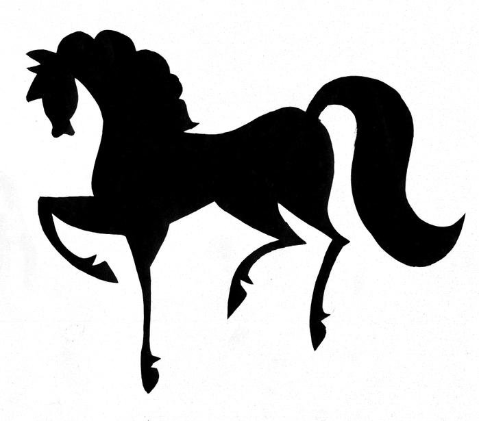 Трафарет лошади