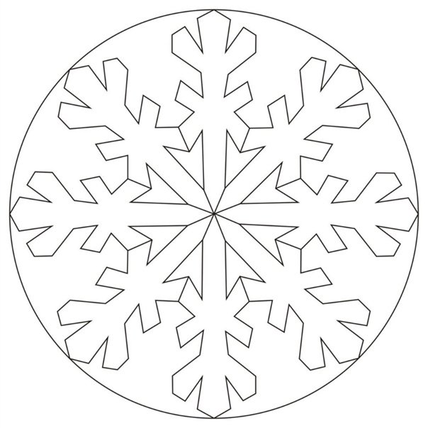 Трафареты на окна снежинки круглые