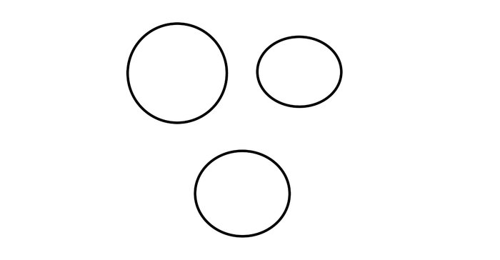 Трафареты кругов для снеговика