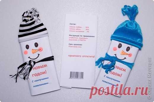 Новогодняя упаковка шоколада