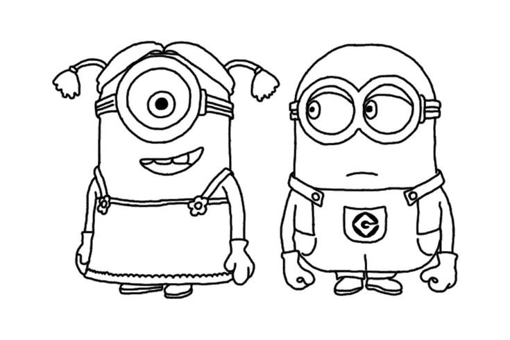 Раскраска для мальчиков Миньоны