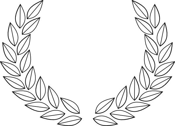 Лавровая ветвь трафарет