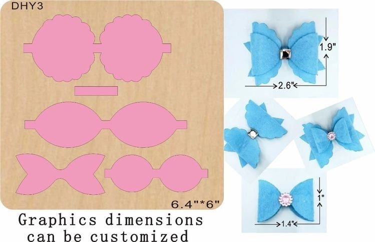 Выкройка бантика из фоамирана