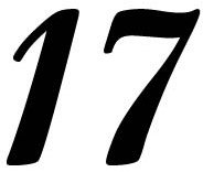 Цифра 17 красивая