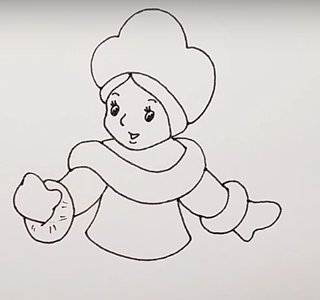 Лицо Снегурочки на окно