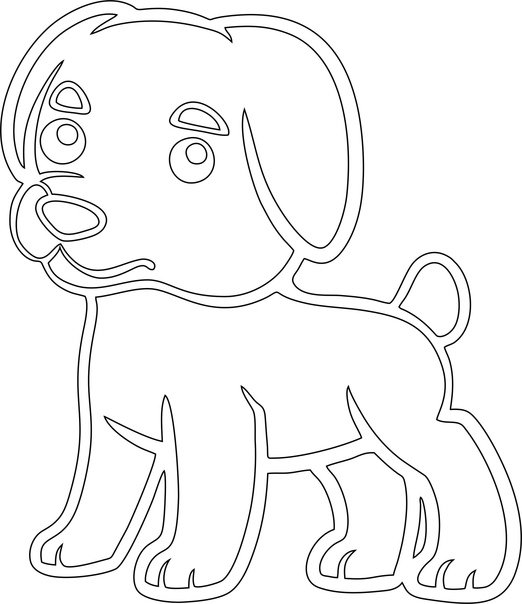 Трафарет собачки