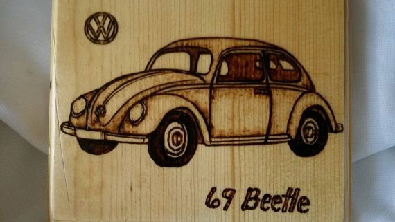 Выжигание по дереву автомобиль