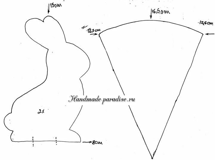 Текстильная морковка выкройка