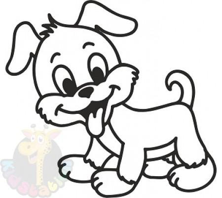 Трафарет щенка для детей