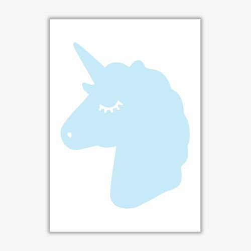 Силуэт единорога голова