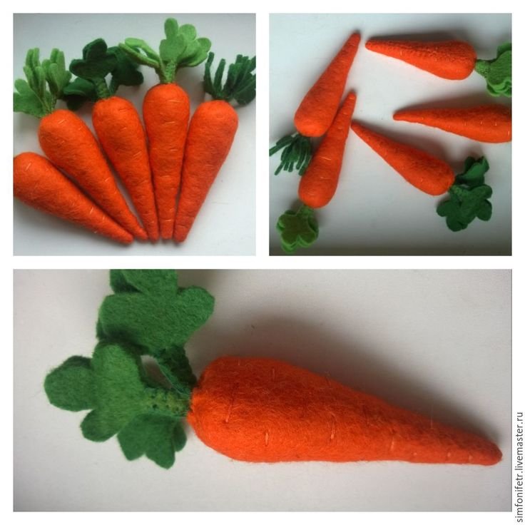 Игрушка морковка из фетра