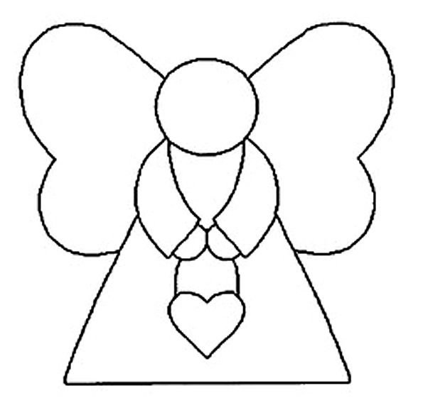 Выкройка ангелочка из фетра