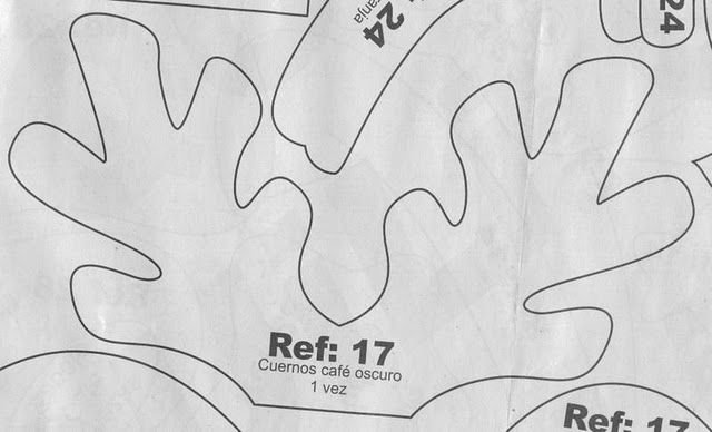 Новогодний олень лекало