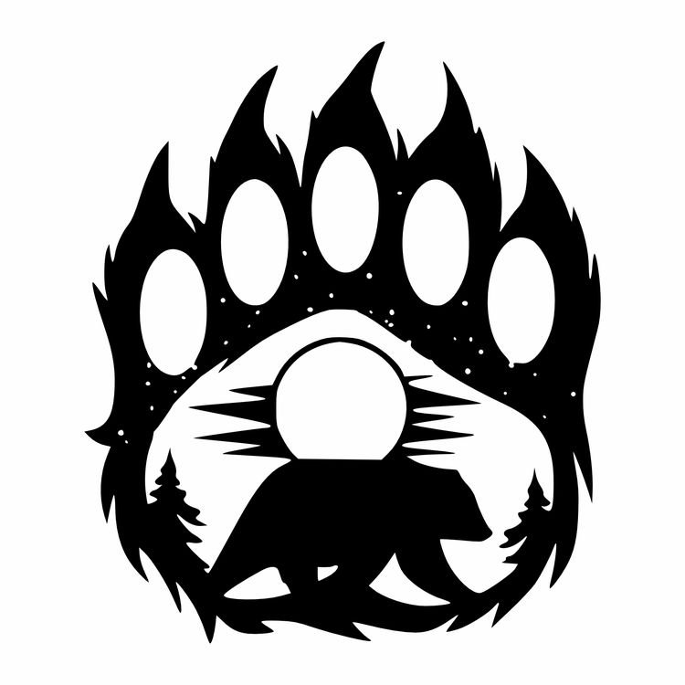 Лапа медведя вектор