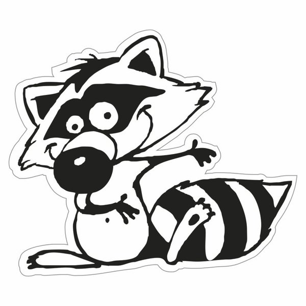 Енот наклейка