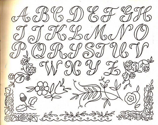 Трафарет алфавита красивый