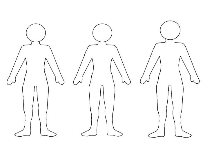 Трафарет фигуры человека