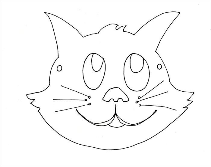 Маска кота для вырезания