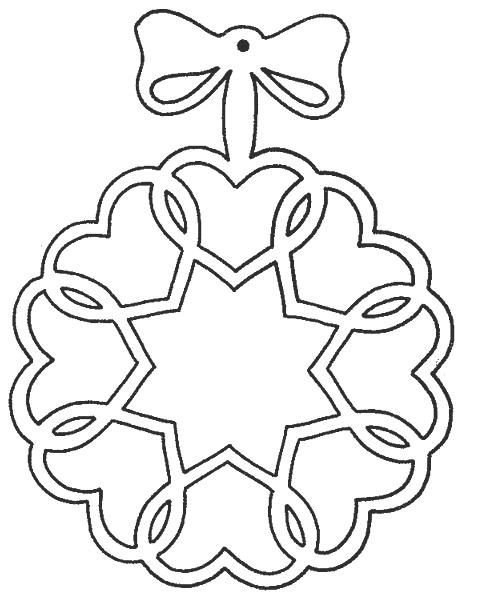 Трафареты шарики на новый год для вырезания на окно