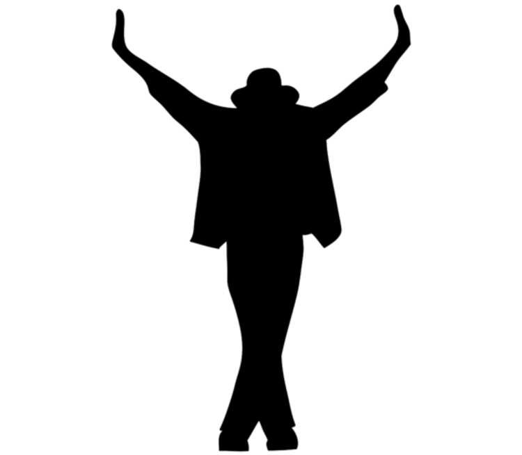 Чёрный силуэт Майкл Джексон