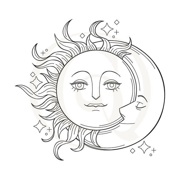 Солнце раскраска