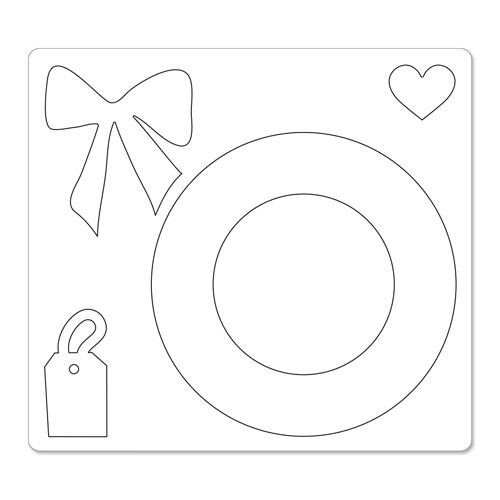 Трафарет венка из картона