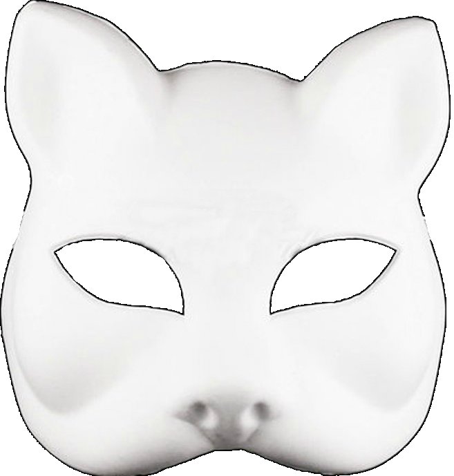 Маска для квадробики кошки на лице