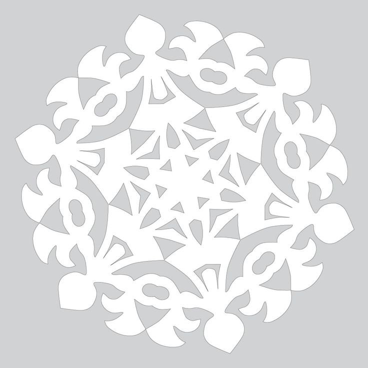 Ажурная Снежинка круглая