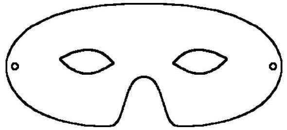 Карнавальная маска трафарет