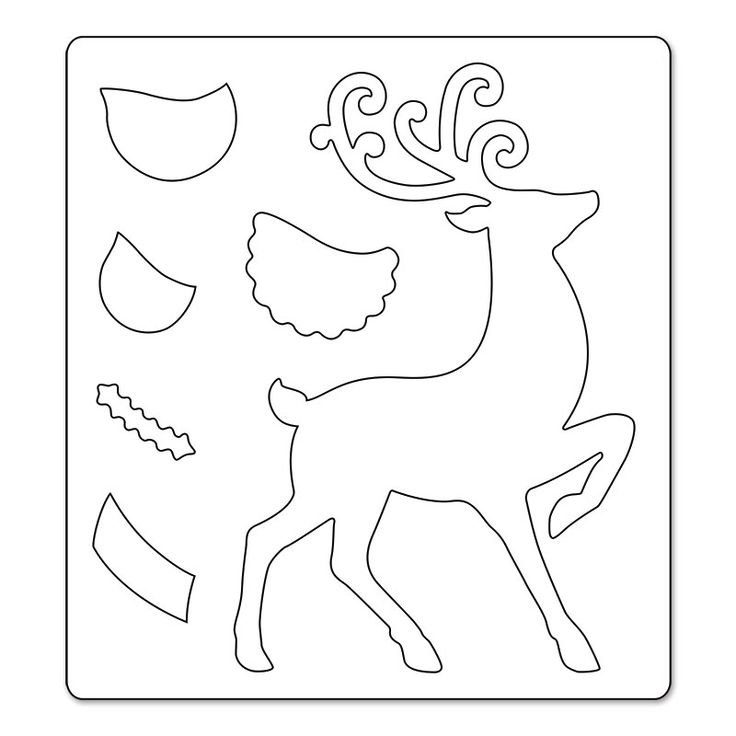Шаблон оленя для поделки