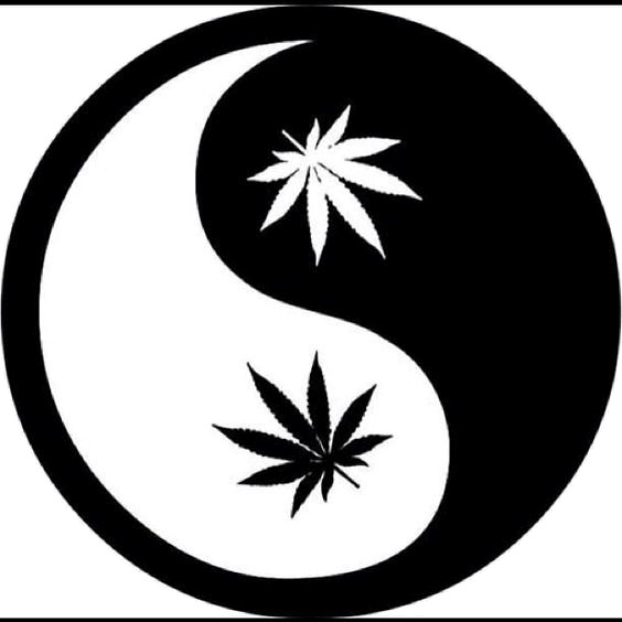 Эскиз тату конопля