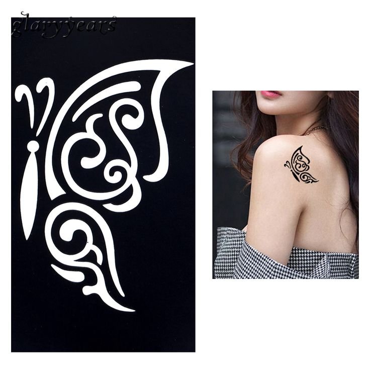 Временное тату хной трафареты