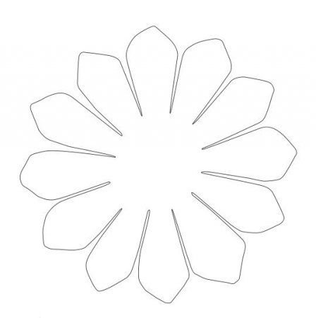 Ромашка трафарет для вырезания
