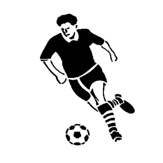 Трафарет футболиста