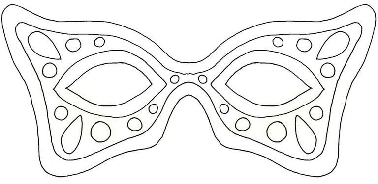 Карнавальные маски раскраски для детей