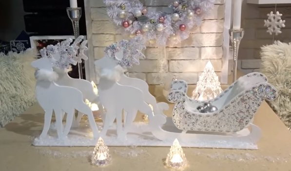 Олень из потолочной плитки на новый год