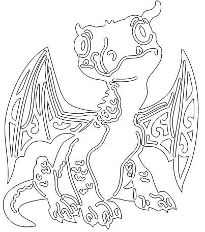 Трафарет дракона